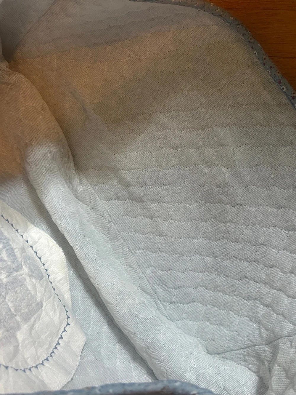 Vtg Handmade Sewing Machine Cover with Cross-stitched Sewing Motif